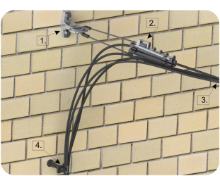 Как крепить провод СИП на стене дома?