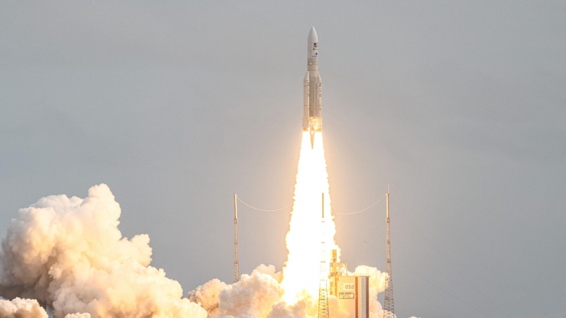Во Франции запустили ракету с зондом для исследования ледяных лун Юпитера