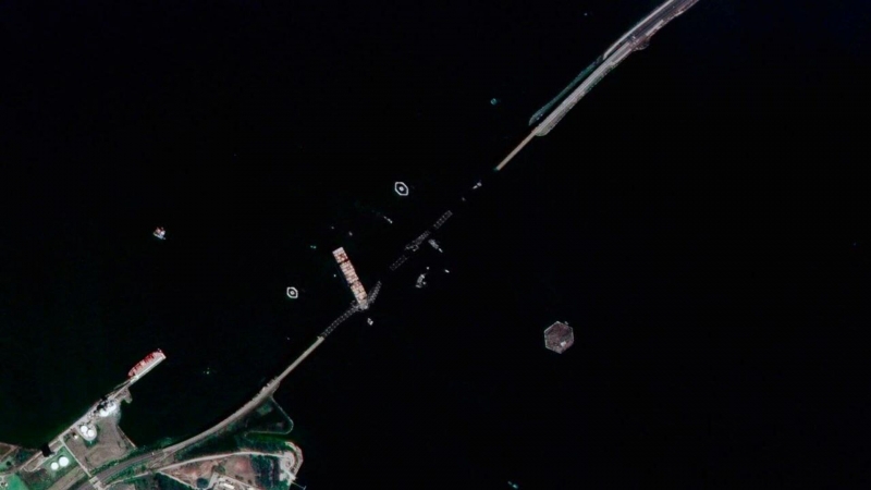 "Роскосмос" опубликовал спутниковый снимок моста в Балтиморе