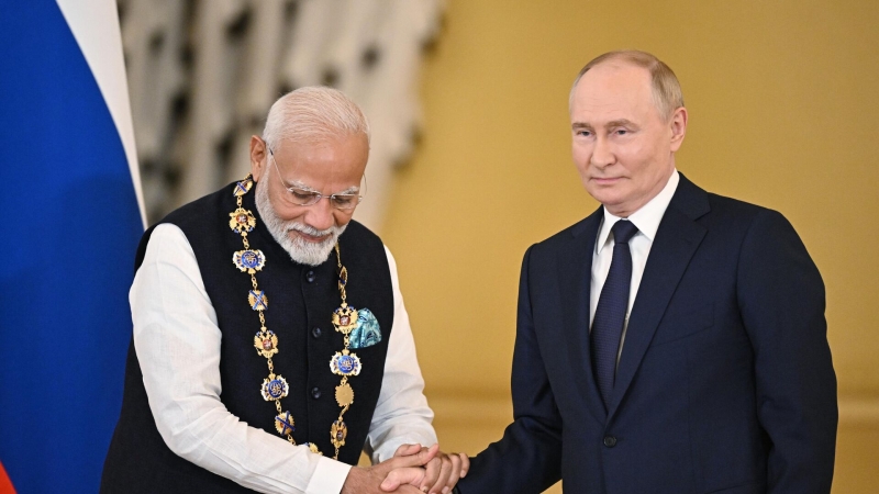 Путин оценил вклад Моди в укрепление российско-индийской дружбы