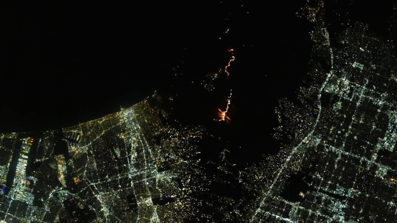 Российский космонавт сфотографировал пожары в Лос-Анджелесе с МКС