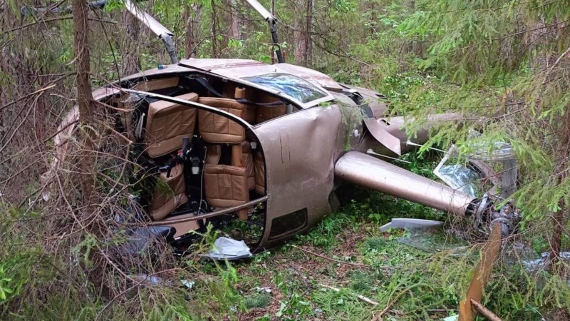 МАК назвал причину крушения частного вертолета в Подмосковье